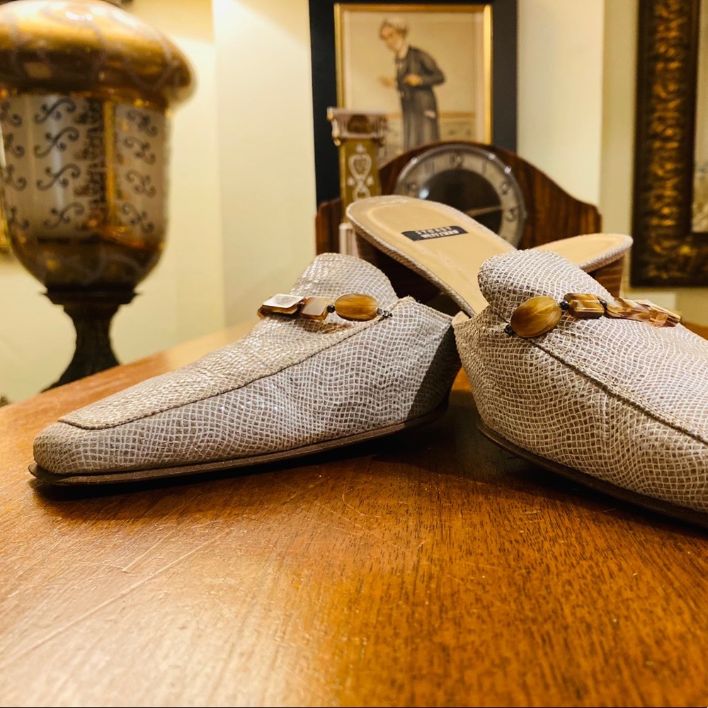 Stuart Weitzman Mules Reptil Leather Made in Spain New without tag Size 11.5 - Picture 6 of 13